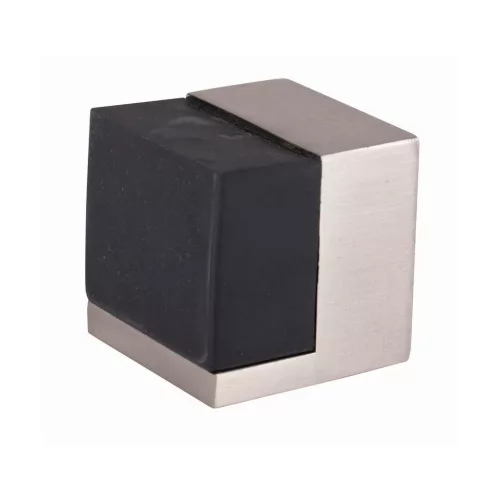 Ajtóütköző 40x40mm csavarozható szatén nikkel