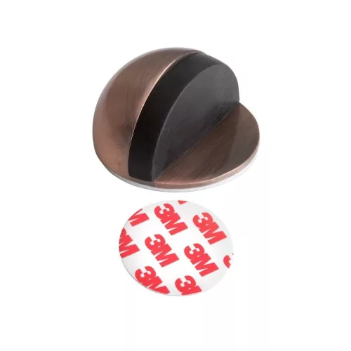 Ajtóütköző 44x25mm átmérőjű öntapadós antik réz