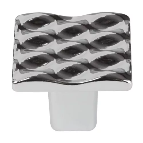 Bútorgomb Wave 25x25mm króm