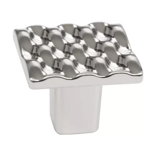 Bútorgomb Wave 25x25mm szálcsiszolt szatén nikkel