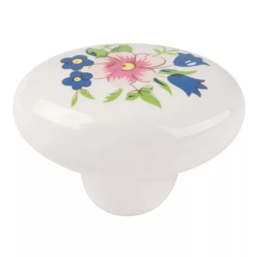 Bútorgomb Bouquet átmérő 30x22mm porcelán