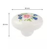 Bútorgomb Bouquet átmérő 30x22mm porcelán