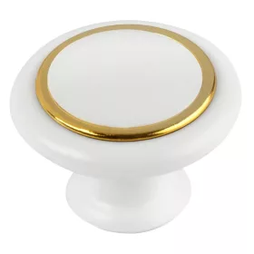 Aqua bútorgomb átmérője 37 mm műanyag fehér/arany