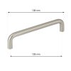 Ceppo bútorfogantyú 128 mm-es tengelytávolsággal szálcsiszolt szatén nikkel