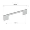 Bútor fogantyú távolság 128 mm hosszúság 139 mm műanyag ezüst