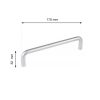 Gissi bútorfogantyú 160 mm-es tengelytávolság matt króm