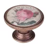 Bútorgomb Rose II átmérő 37mm réz patinás