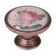 Bútorgomb Rose II átmérő 37mm réz patinás