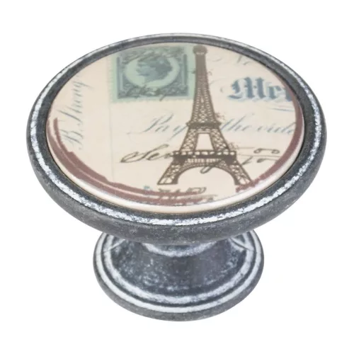 Bútorgomb Párizs átmérő 37mm fekete rozsda