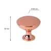 Daira bútorgomb átmérő 30mm polírozott réz