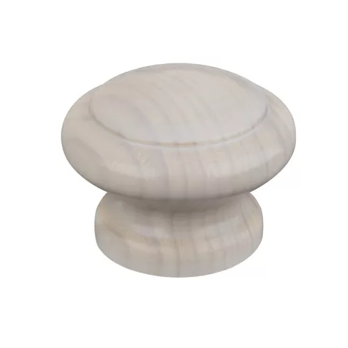 Bútorgomb Lea átmérője 39mm lakkozott fehérfenyő FSC