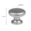 Tosca bútorgomb átmérő 29mm matt króm