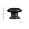 Bems bútorgomb átmérője 34 mm műanyag matt fekete