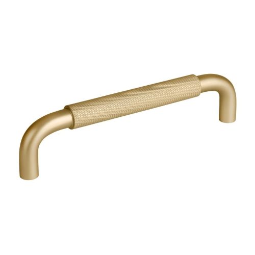 Bútor fogantyú Grave tengelytávolság 128 mm alumínium szálcsiszolt sárgaréz