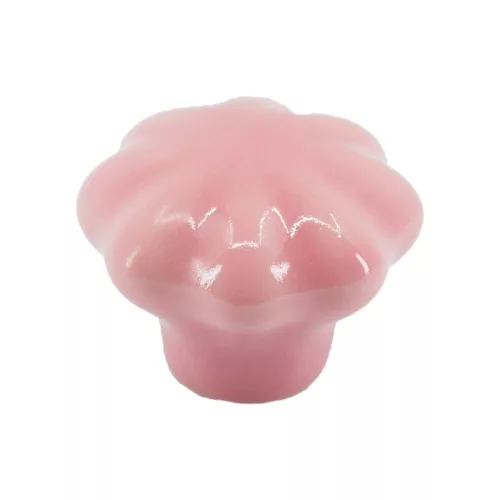 Lilly bútorgomb átmérője 32mm porcelán rózsaszín