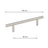 Marik bútorfogantyú 96 mm-es tengelytávolsággal szálcsiszolt szatén nikkel
