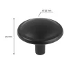 Mali bútorgomb átmérője 32mm fekete színű