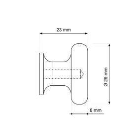   Tosca bútorgomb-készlet 29 mm átmérőjű fekete nikkel 4 db