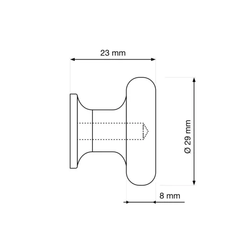 Tosca bútorgomb-készlet 29 mm átmérőjű szálcsiszolt szatén nikkel 4 db