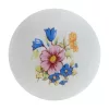 Bútorgomb-készlet Bouquet 35 mm átmérőjű porcelán fehér 4 db