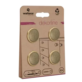   Revis bútorgombgarnitúra 37 mm átmérőjű antik sárgaréz 4 db