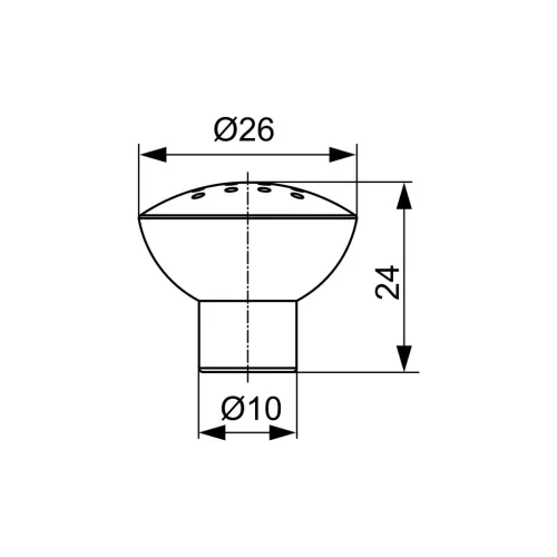 Jaro bútorgomb-készlet 26 mm átmérőjű matt fekete 4 db
