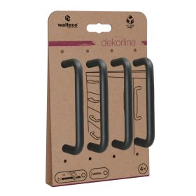   Gissi bútorfogantyú-készlet 96 mm-es tengelytávolság matt fekete 4 db.