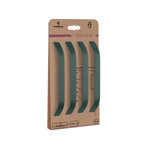 Lugano bútorfogantyú-készlet 160 mm-es tengelytávolság matt zöld 4 db.