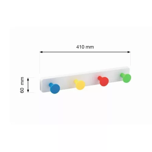 410x60 mm-es kabáttartó állvány műanyag színes