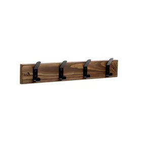   Ruhatartó állvány 500x80mm 4 akasztóval karcolt fa rózsafa