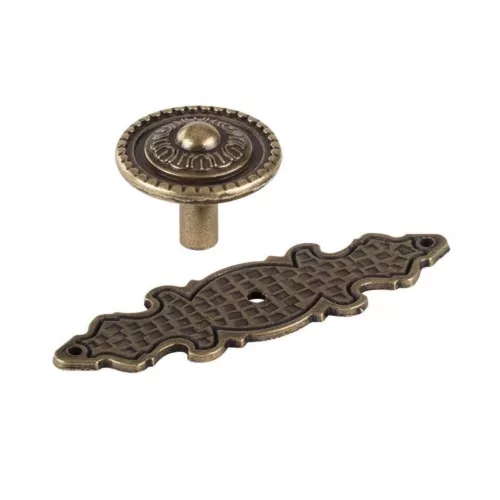 Savona bútorgomb sárgaréz patina