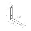 Csatlakozó szögidom 80x80x15mm horganyzott