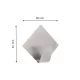 Öntapadós akasztó rombusz alakú nagy rozsdamentes acél 2 db
