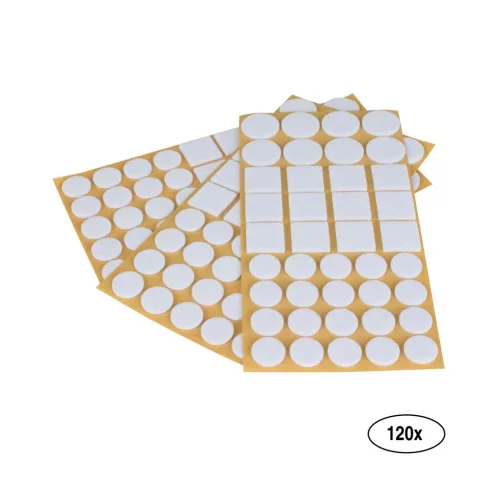 Filc alátét készlet fehér 120 db