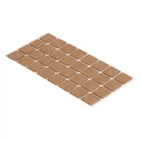 Filc alátétek 25×25 mm öntapadós világosbarna 32 db