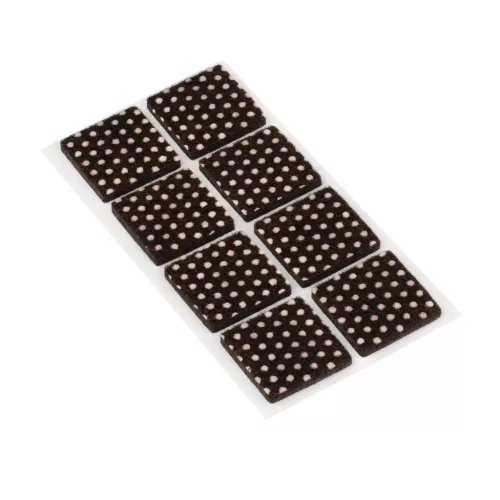 Filc alátétek csúszásgátló pöttyökkel 19×19 mm öntapadós barna 8 db