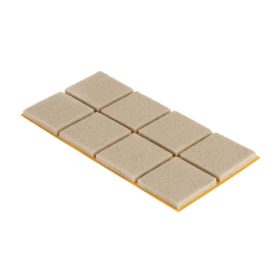 Filc alátétek 22×22 mm öntapadós bézs 8 db