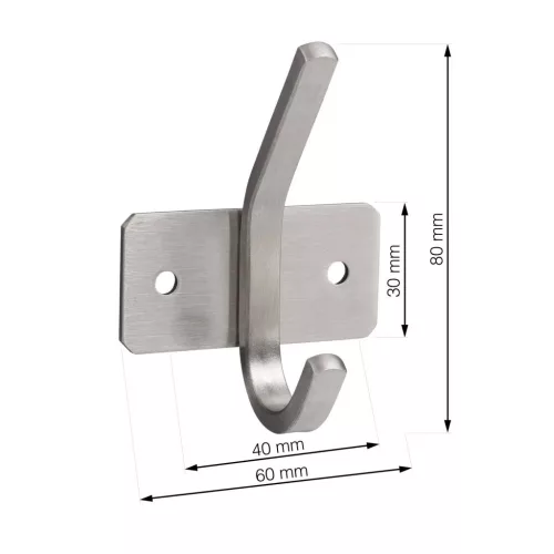 Akasztó 60x80x41mm rozsdamentes acél