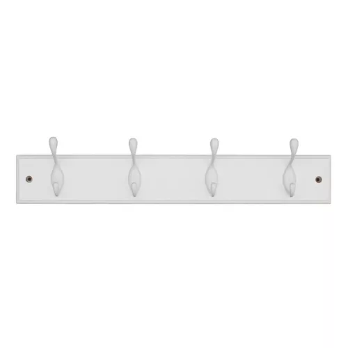 Ruhatartó 450x70 mm 4 akasztó fehér MDF+fehér FSCŽ
