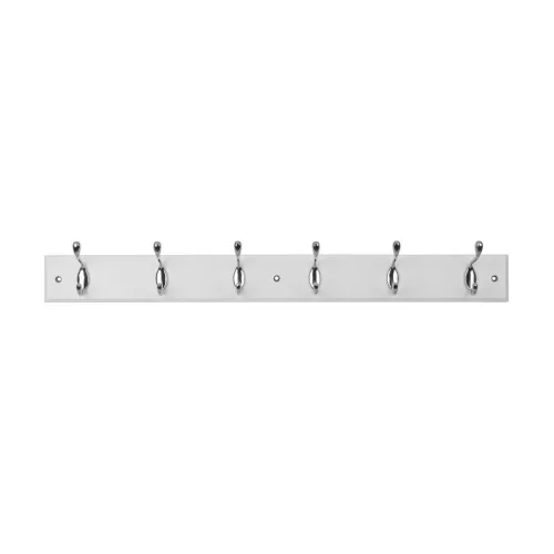 Ruhatartó 685x70 mm 6 akasztó fehér MDF+króm FSCŽ