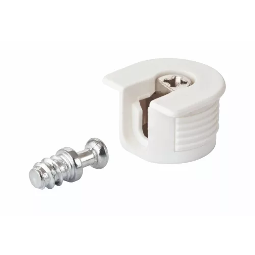 Excenteres összekötő idom 20 mm átmérő műanyag fehér 4 db.