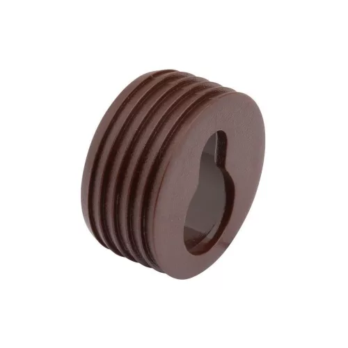 Szekrényfelakasztáshoz való szerelvény átmérő 20x10mm műanyag barna