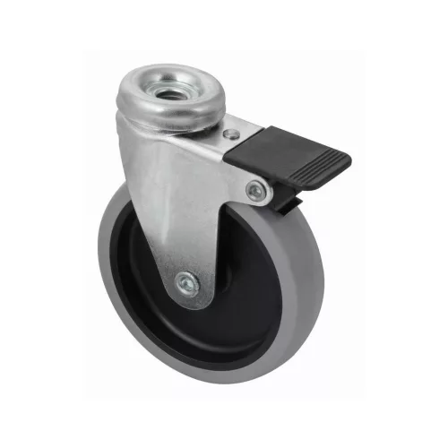 Szerszámkerék középcsavarral kemény padlóhoz forgó fékkel átmérő 100 mm