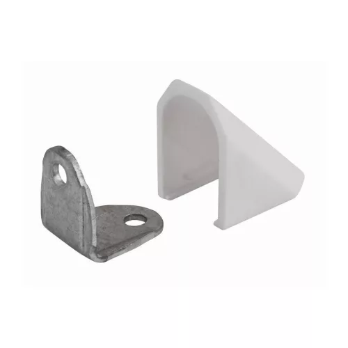 Csatlakozó sarokelem kupakkal fehér