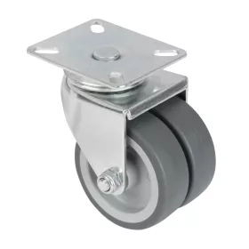   Dupla forgóvillás görgő talppal átmérő 75 mm teherbírás 100 kg