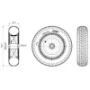 Felfújható kerék átmérő 400 mm tengelyátmérő 20 mm teherbírás 150 kg