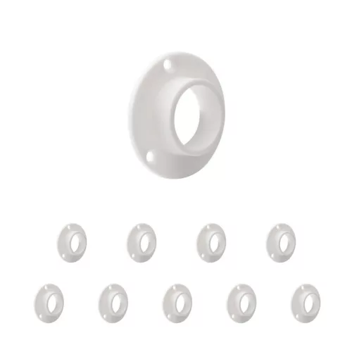 Ruhatartó rúd peremmel 25 mm átmérőjű műanyag fehér