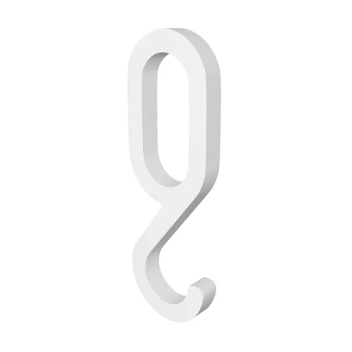 Akasztó ovális ruhaakasztó rúdhoz fehér 4 db.