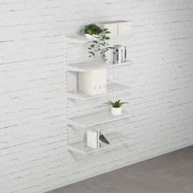 Falra szerelhető polcrendszer SINGLE, 1500x830 mm, fehér