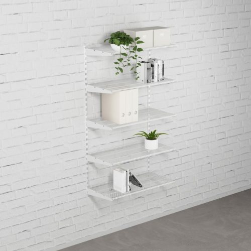 Falra szerelhető polcrendszer SINGLE, 1500x830 mm, fehér